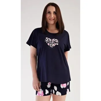 Dámské pyžamo Dámské pyžamo šortky Vienetta Secret Jana světle růžová 4XL