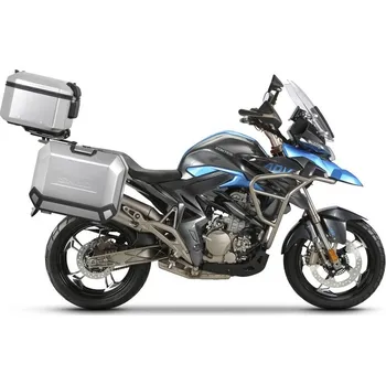 Zavazadlo na motocykl Kompletní sada hliníkových kufrů SHAD TERRA, 55L topcase 36L/36L boční kufry, včetně montážní sady a plotny SHAD Zontes ZT310-T/ T2-310