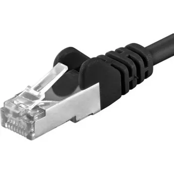 Síťový kabel Premiumcord Patch kabel CAT6a S-FTP, RJ45-RJ45, AWG 26/7 7m černá