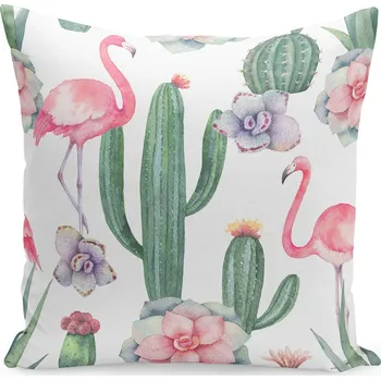 Povlak na polštářek Povlak na polštář s potiskem plameňáků JMC-23 Rozměr polštáře: 40x40cm