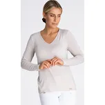 Světle béžové tričko s dlouhým rukávem M980 beige Velikost: XL