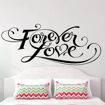 Samolepící dekorace Živá Zeď Samolepka na zeď Forever love Barva: černá