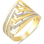 Lillian Vassago Exkluzivní zlatý prsten zdobený zirkony LLV06-GR163 Velikost prstenu: 60