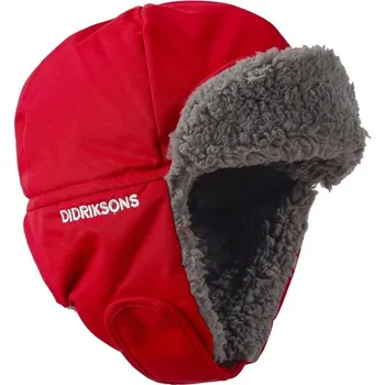 Pokrývka hlavy Dětská UŠANKA Didriksons BIGGLES - červená velikost: 54, barva čepic: červená