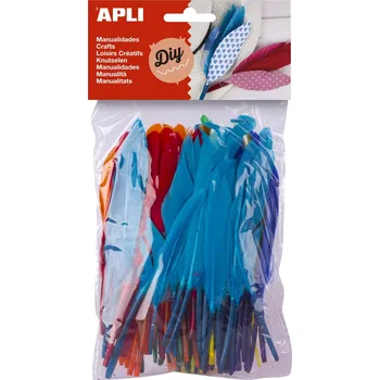 Peříčka Apli, velká, mix barev, 100ks