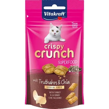 Pamlsek pro kočku Vitakraft Crispy Crunch krůta a chia 60 g