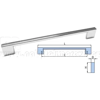 Nábytkové kování Nabytekmorava Úchytka chrom 1008