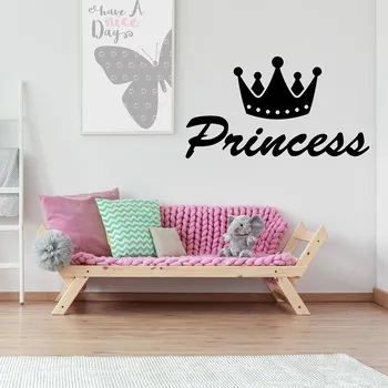 Samolepící dekorace Živá Zeď Samolepka na zeď Princess Barva: černá