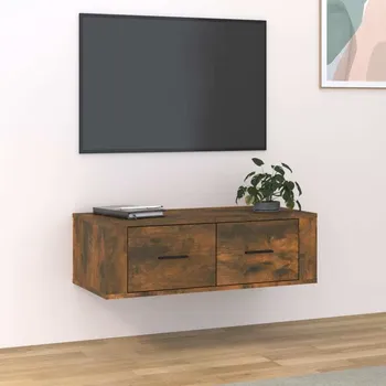 Televizní stolek vidaXL Závěsná TV skříňka 80 x 36 x 25 cm kompozitní dřevo [816835] Barva: kouřový dub