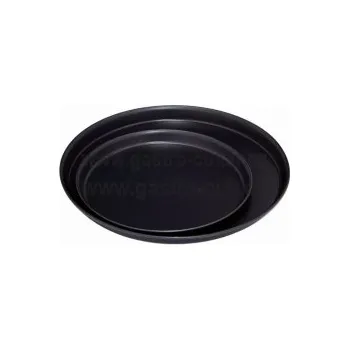 Plech na pečení Plech na pizzu kulatý černá ocel výška 2cm - EKO, Průměr 400mm