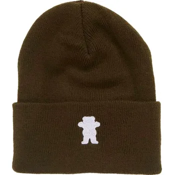 Čepice GRIZZLY kulich - Og Bear Embroidered Beanie Olve (OLVE)