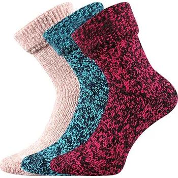 Dámské ponožky Dámské ponožky VoXX - Tery, růžová, tyrkys Barva: Mix barev, Velikost: 39-42