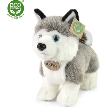 plyšák Rappa Plyšový pes husky stojící 23 cm ECO-FRIENDLY