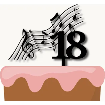 Party dekorace svetzdobeni Zápich na dort NOTY 18