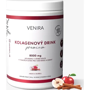 Kloubní výživa VENIRA Vánoční PREMIUM kolagenový drink pro vlasy, nehty a pleť, jablko a skořice