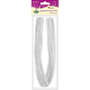Hobby drát Chlupaté drátky, BÍLÉ, 0,6x50cm, 15 ks/bal.