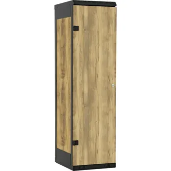 Šatní skříň TRITON šatní skříň 1-dveřová kov-lamino T1970, černá - dub Baroque Gold + doprava zdarma