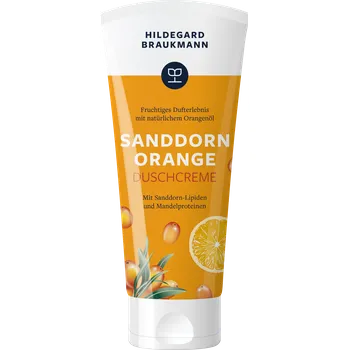 Sprchový gel Hildegard Braukmann Limitierte Editionen Pomerančový sprchový krém s rakytníkem 200 ml Sanddorn Orange Duschcreme