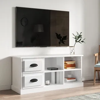 Nábytek vidaXL TV skříňka 102 x 35,5 x 47,5 cm kompozitní dřevo [816179] Barva: bílá s vysokým leskem