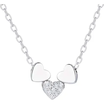 Řetízek Bealio BEALIO Stříbrný náhrdelník NĚŽNÁ SRDÍČKA Délka řetízku: 40+5 cm 03-11129-0948