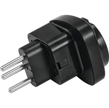 Elektrický konektor Omnitronic Adapter EU/CH Plug 10A, černý