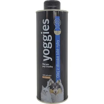 Rostlinný olej YOGGIES za studena lisovaný olej z bílé divoké ryby v luxusním balení 500ml