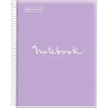 Poznámkový blok Miquelrius Emotions, A4, 120 listů, linka, levandulový