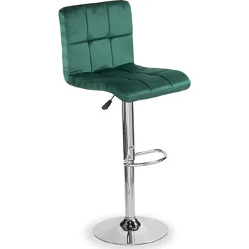 Barová židle Sada 2 sametových barových židlí 703V - tmavě zelené