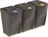 Prosperplast Sortibox 3x 35 l koš na tříděný odpad, recyklovaná černá