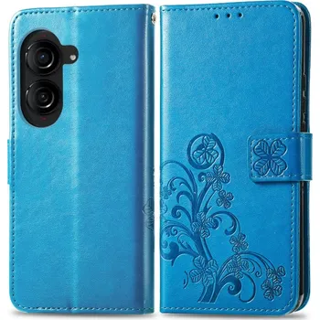 Pouzdro na tablet VSECHNONAMOBIL 65642 ART FLOWER S Peněženkový kryt Asus Zenfone 10 modrý