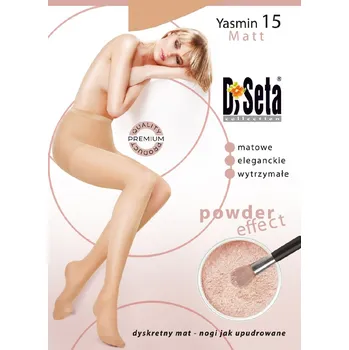 Dámské punčochy DiSeta Yasmin 15 DEN punčochové kalhoty s pudrovým efektem
