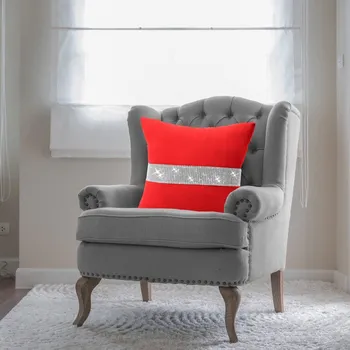 Povlak na polštářek Dekorační povlak na polštář GLAMOUR 404-12 červená