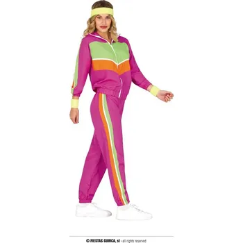 Karnevalový kostým Guirca Retro dámská tepláková souprava 80-tá léta Velikost: 38 - 40 (M)