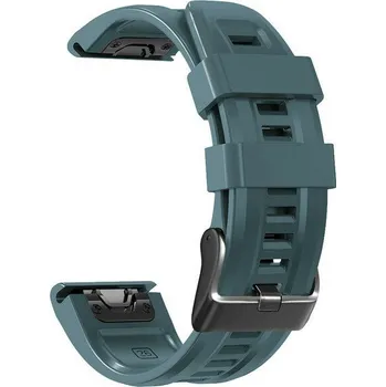 Řemínek na hodinky Silikonový řemínek Ricardo 26mm (pro Garmin Fenix 8/7X/6X (51mm), Tactix aj.), zelený V1, QuickFit