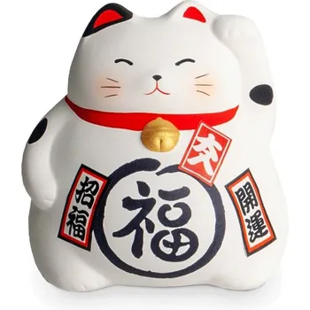 Made in Japan Malá Japonská kočka štěstí - pokladnička - bílá 9cm
