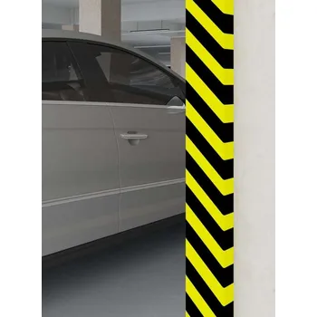 Dopravní značení vidaXL Chránič rohů žlutočerný 6 x 2 x 101,5 cm PU [153095]