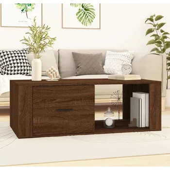 Obývací pokoj vidaXL Konferenční stolek 100x50,5x35 cm kompozitní dřevo [816539] Barva: hnědý dub