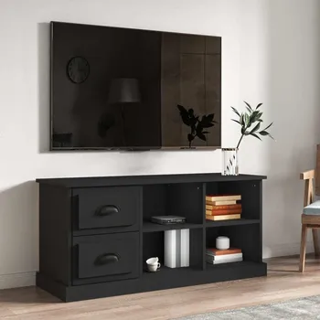 Obývací pokoj vidaXL TV skříňka 102 x 35,5 x 47,5 cm kompozitní dřevo [816179] Barva: Černá