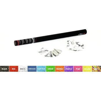 Konfeta Tcm Fx Ruční dělo na konfety 80cm, stříbrno-bílé konfety