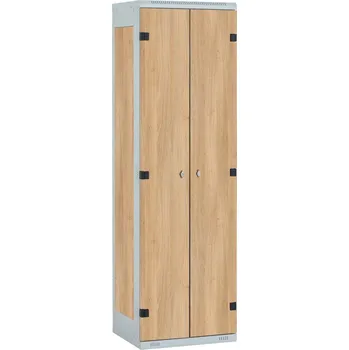 TRITON šatní skříň 2-dveřová kov-lamino T1525, šedá - dub Nagano + doprava zdarma