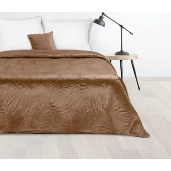 Přehoz na lůžko Luxusní sametový přehoz na postel LUIZ4 v cihlové barvě Rozměr přehozu (šířka x délka): 170x210cm