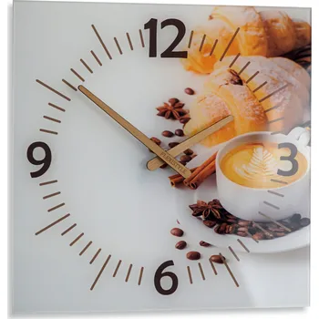Hodiny Skleněné hodiny na zeď COLAZIONE - čtvercové