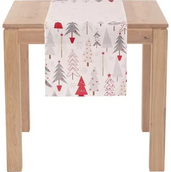 Vánoční dekorace Vánoční ubrus Stromky 40x150 cm