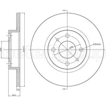 Brzdový kotouč Brzdový kotouč METELLI 23-0179