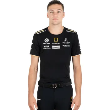 Pánské tričko EQUESTRO Triko GP Multi Logo Equestro, pánské, černé M