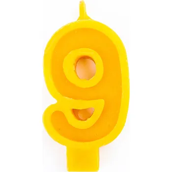 Dortová svíčka Svíčka dortová z včelího vosku čísla narozeninová: 9