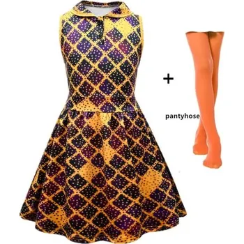 Karnevalový kostým Čína Kostým Mezi živly - Ember Lumen Varianta: Ember - šaty + punčochy, Velikost: 130/6 let