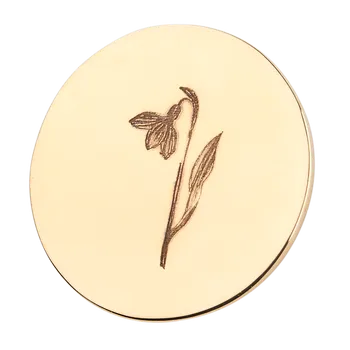 Náušnice Zlaté náušnice medailon TETRAO sněženka