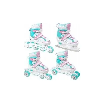 Kolečkové brusle Raven Lia 4v1 svítící kolo LED EU 30-33 brusle + DÁREK DLE VÝBĚRU!