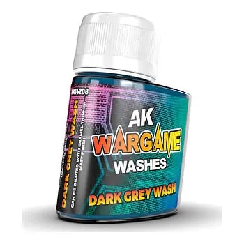 Modelářská barva AK Interactive: Wargame Series - Dark Grey Wash 35ml